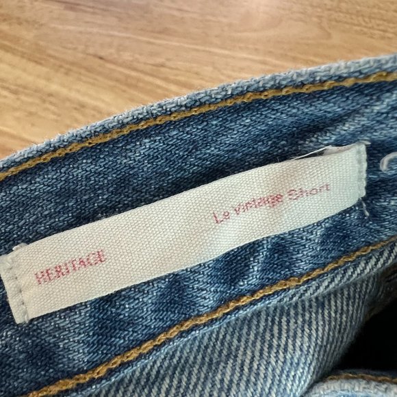 Frame Heritage Le Vintage Short Size 23 Cut Offs Button Fly Distressed Denim - Picture 7 of 13